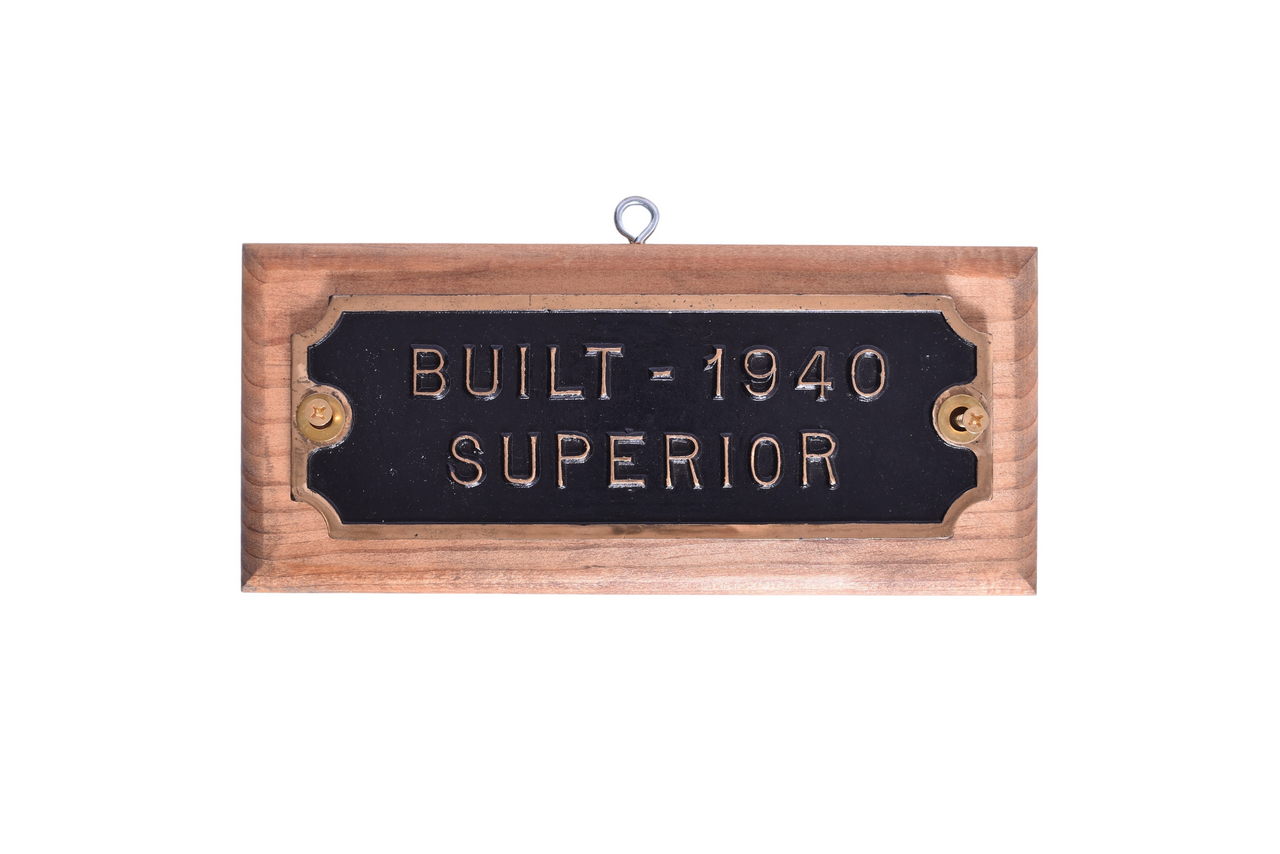 3574 - Superior Shops Great Northern #2017 2-8-8-0 Steam Locomotive Builders Plate thumbnail