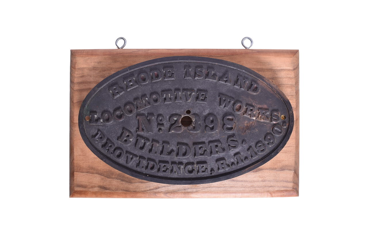 3578 - Rhode Island Locomotive Works Savannah & Atlantic 4-4-0 Locomotive Builders Plate thumbnail