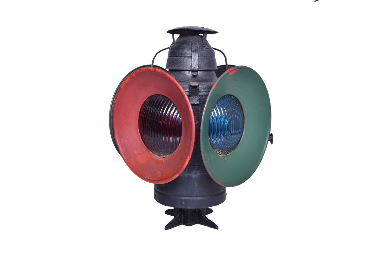 3583 - Handlan Wabash Railroad Switch Lamp w/ Day Targets thumbnail
