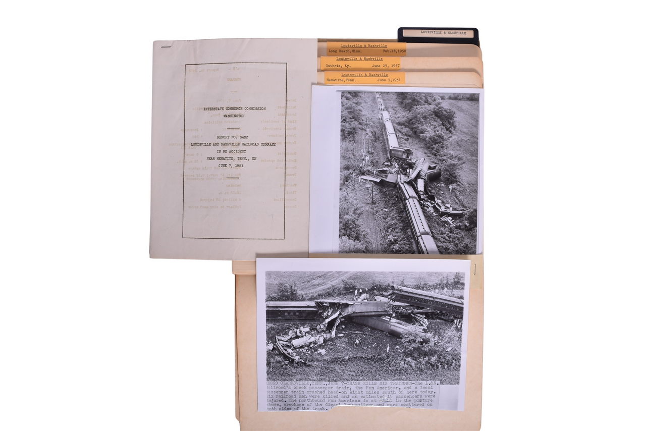 3596 - Three Louisville and Nashville Railroad Wreck Files from the Budd Company Archives thumbnail