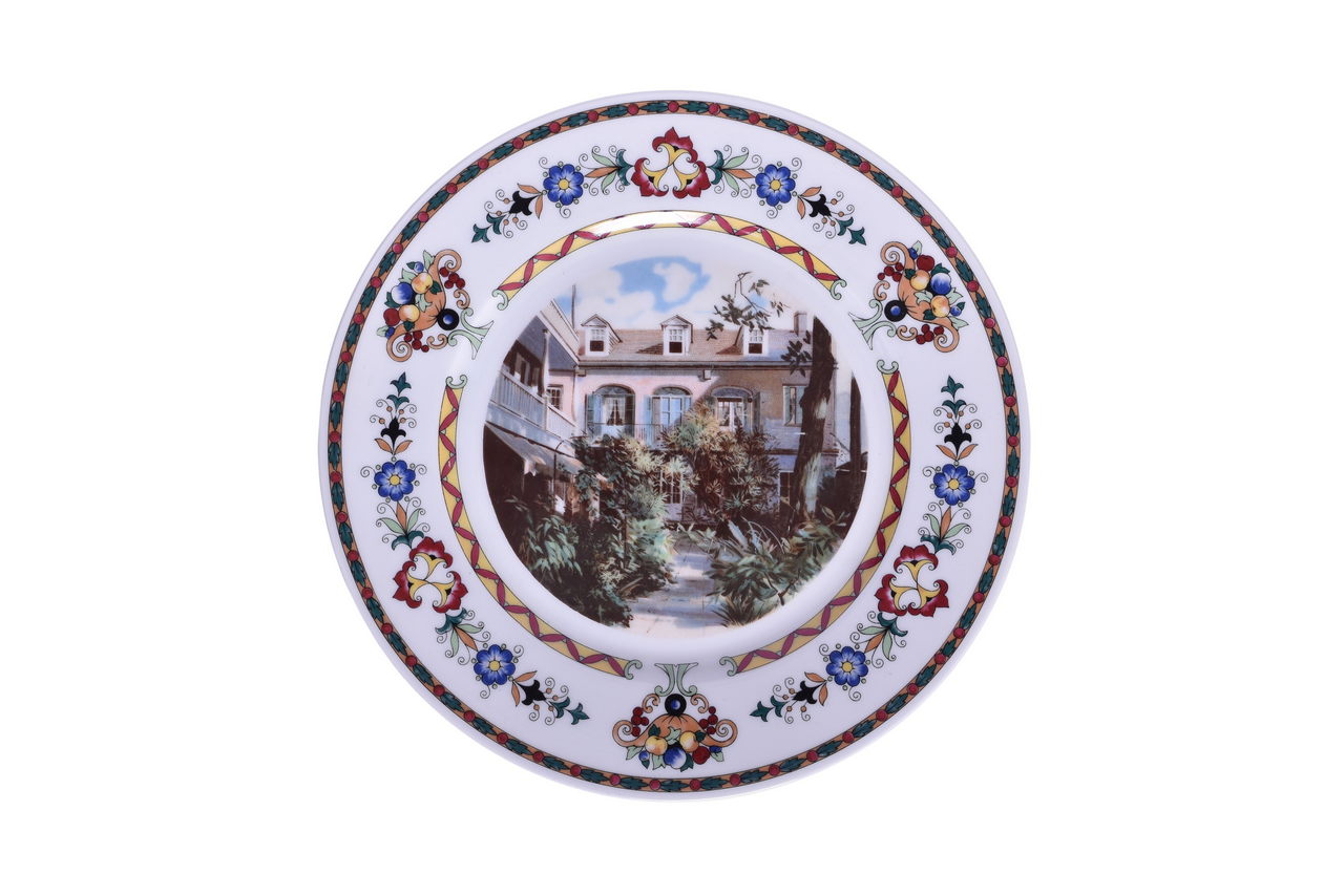 3601 - Illinois Central Railroad French Quarter Service Plate Old Grima Home St. Louis Street New Orleans thumbnail