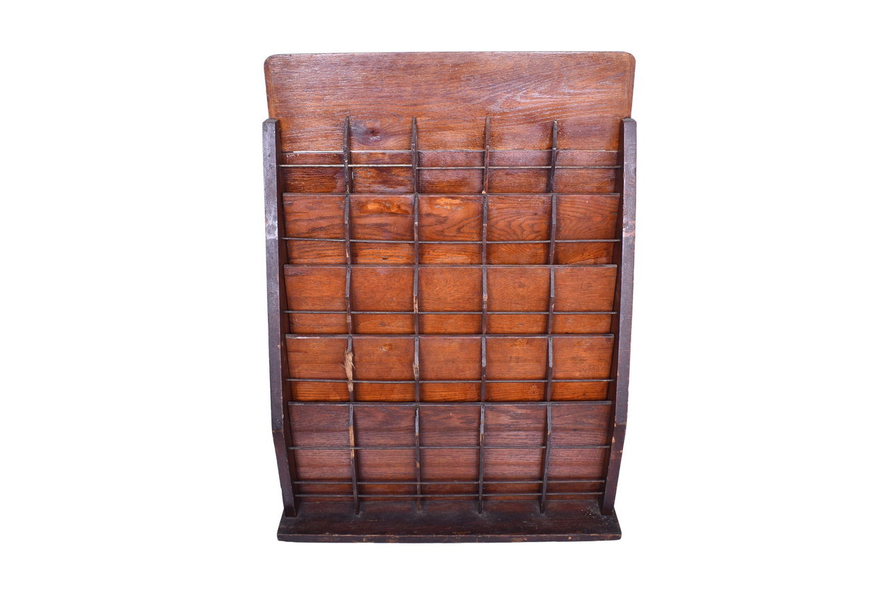 3605 - Wooden Railroad Timetable or Brochure Holder Display thumbnail