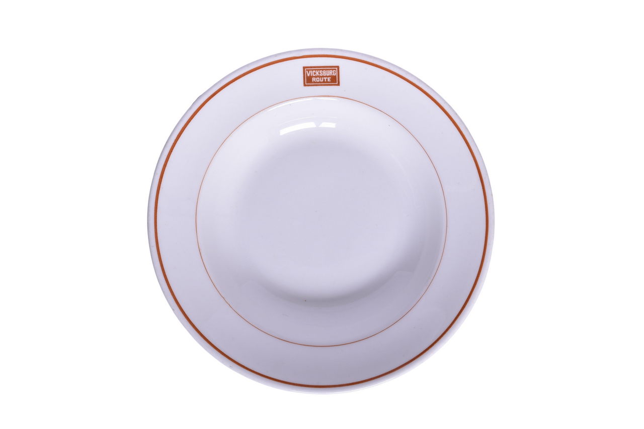 3611 - Vicksburg Route Railroad Lamberton China Rimmed Soup Bowl 8 3/4