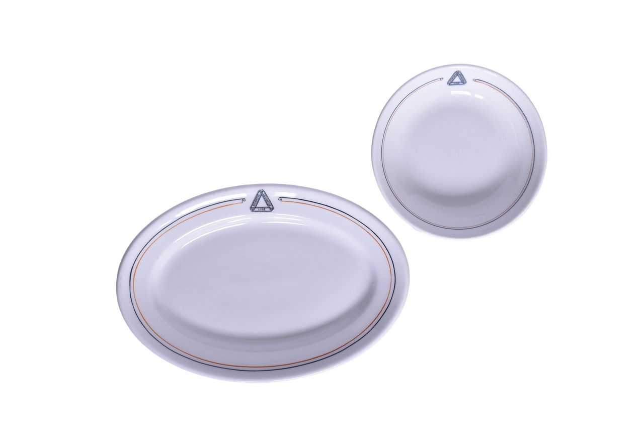 3619 - Richmond, Fredericksburg, & Potomac Railroad China Oval Platter Plate and Bowl thumbnail