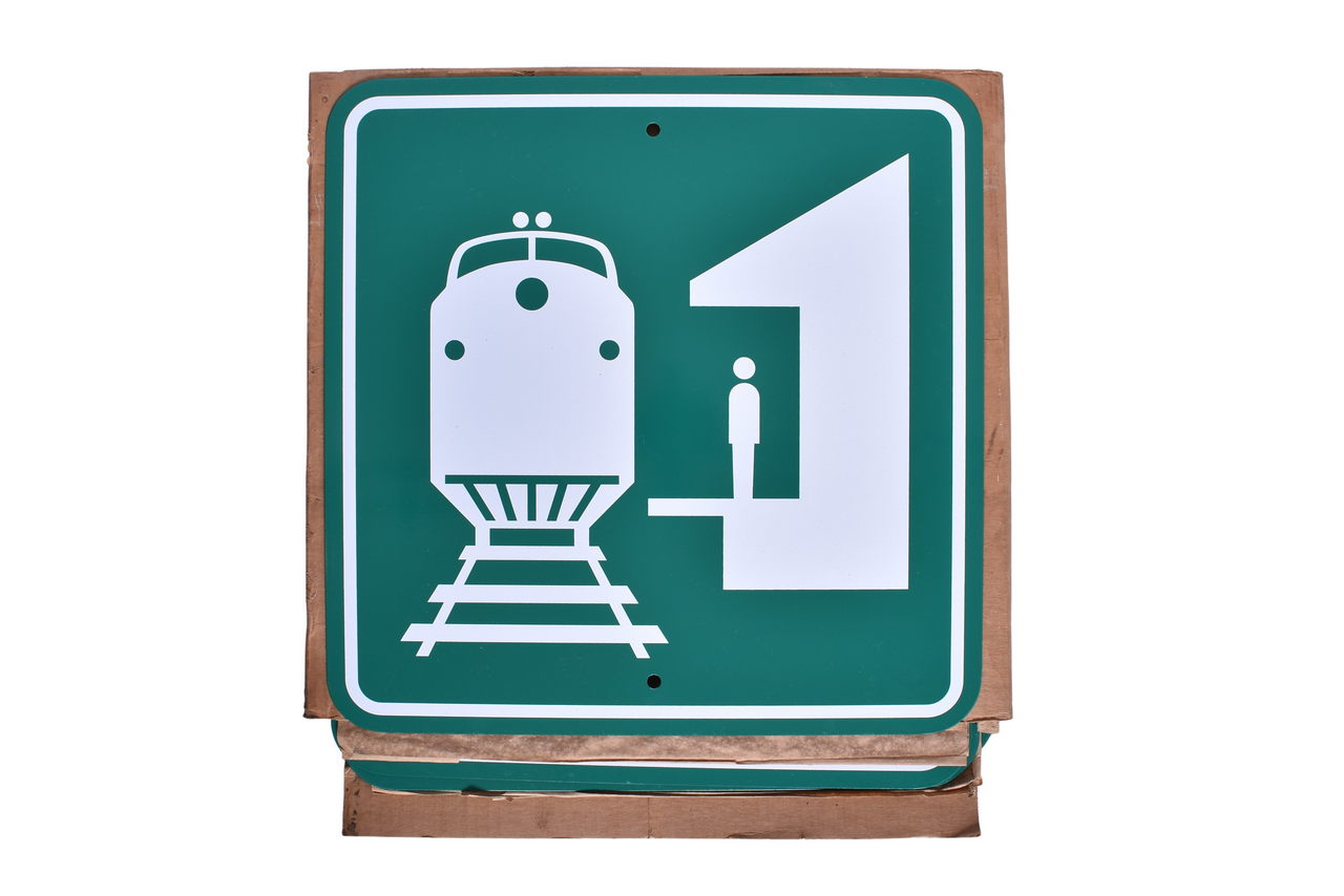 3620 - Eight New Old Stock Railroad Station Parking Signs thumbnail