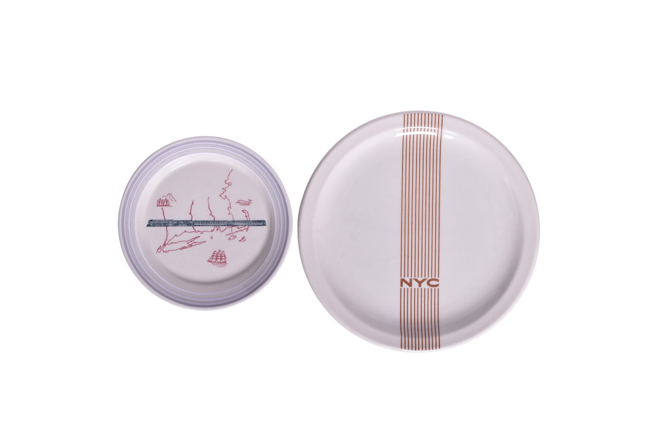 3627 - New York Central Railroad China Mercury Dinner Plate and New York, New Haven, & Hartford Merchants Bread Plate thumbnail