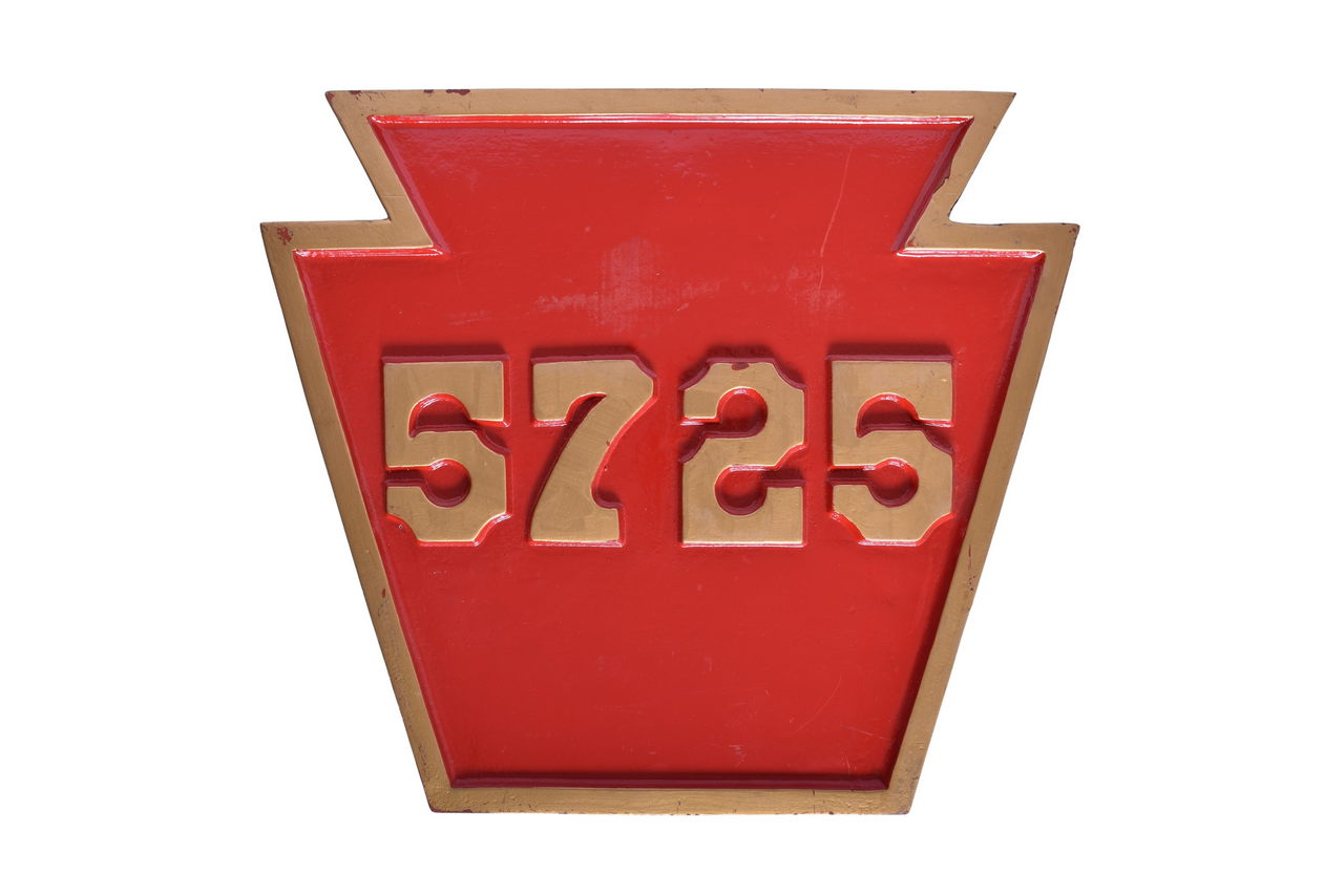 3653 - Reproduction Pennsylvania Railroad G5-s #5725 Keystone Locomotive Front Number Plate thumbnail