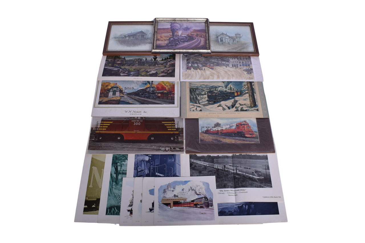 3671 - Sixteen Color Railroad Art Prints - Howard Fogg, Carnes, Frank Smith, John Lass, and More thumbnail