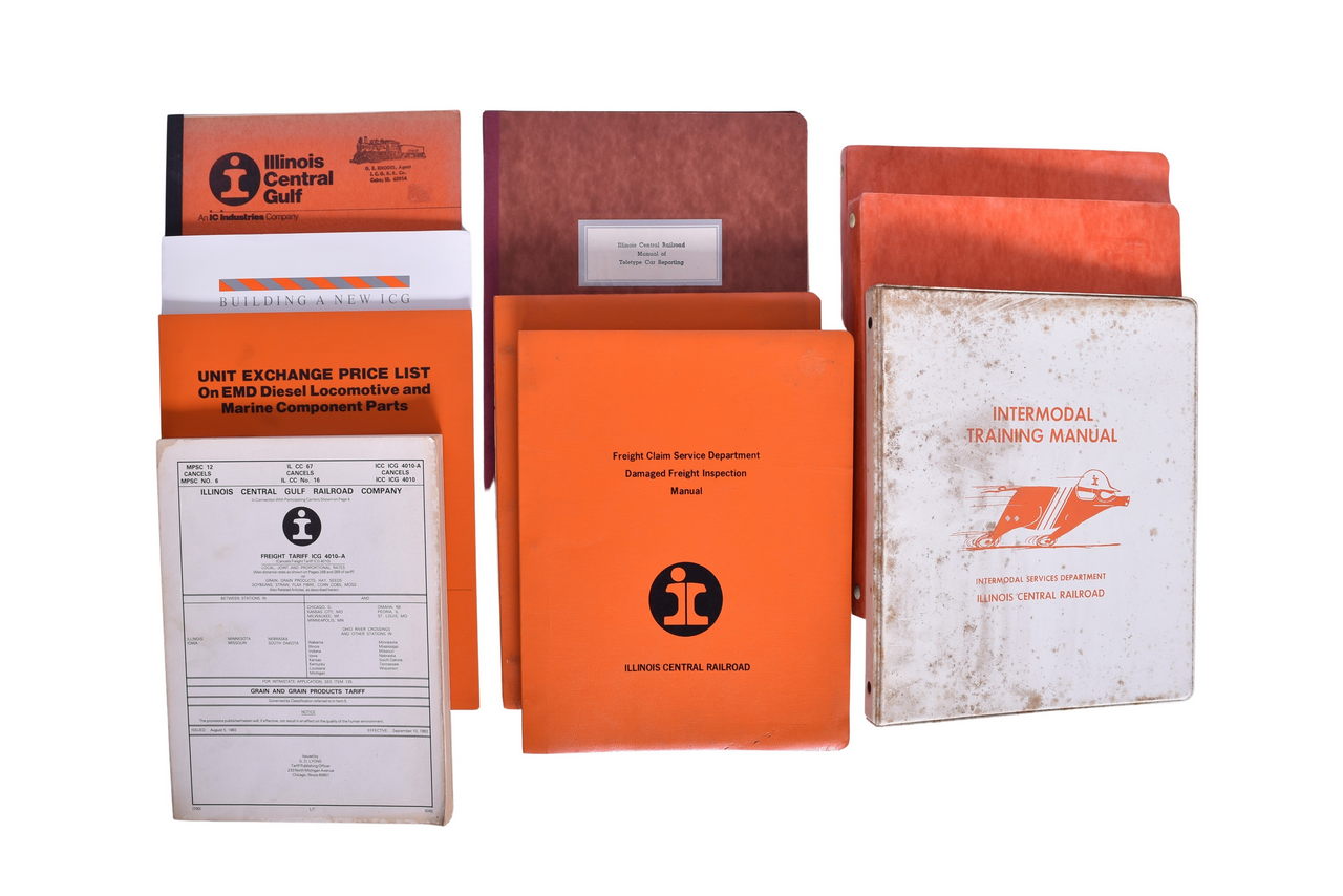 3672 - Nine Illinois Central Gulf Railroad Management Books thumbnail