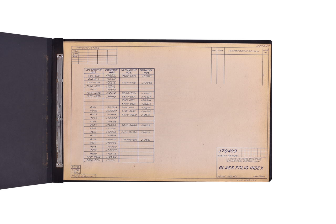 3676 - Illinois Central Railroad Diesel Glass Folio - 1958 thumbnail