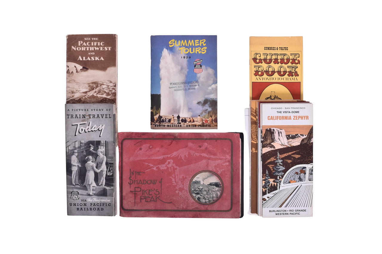 3679 - Seventeen Western Railroad Travel Guides and Brochures - Santa Fe, Union Pacific, Missouri Pacific, Burlington Northern, Northern Pacific, Etc. thumbnail