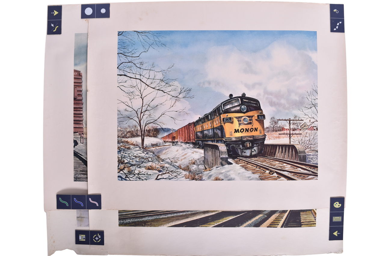 3681 - Group of Four Howard Fogg Monon Railroad Advertising Prints thumbnail