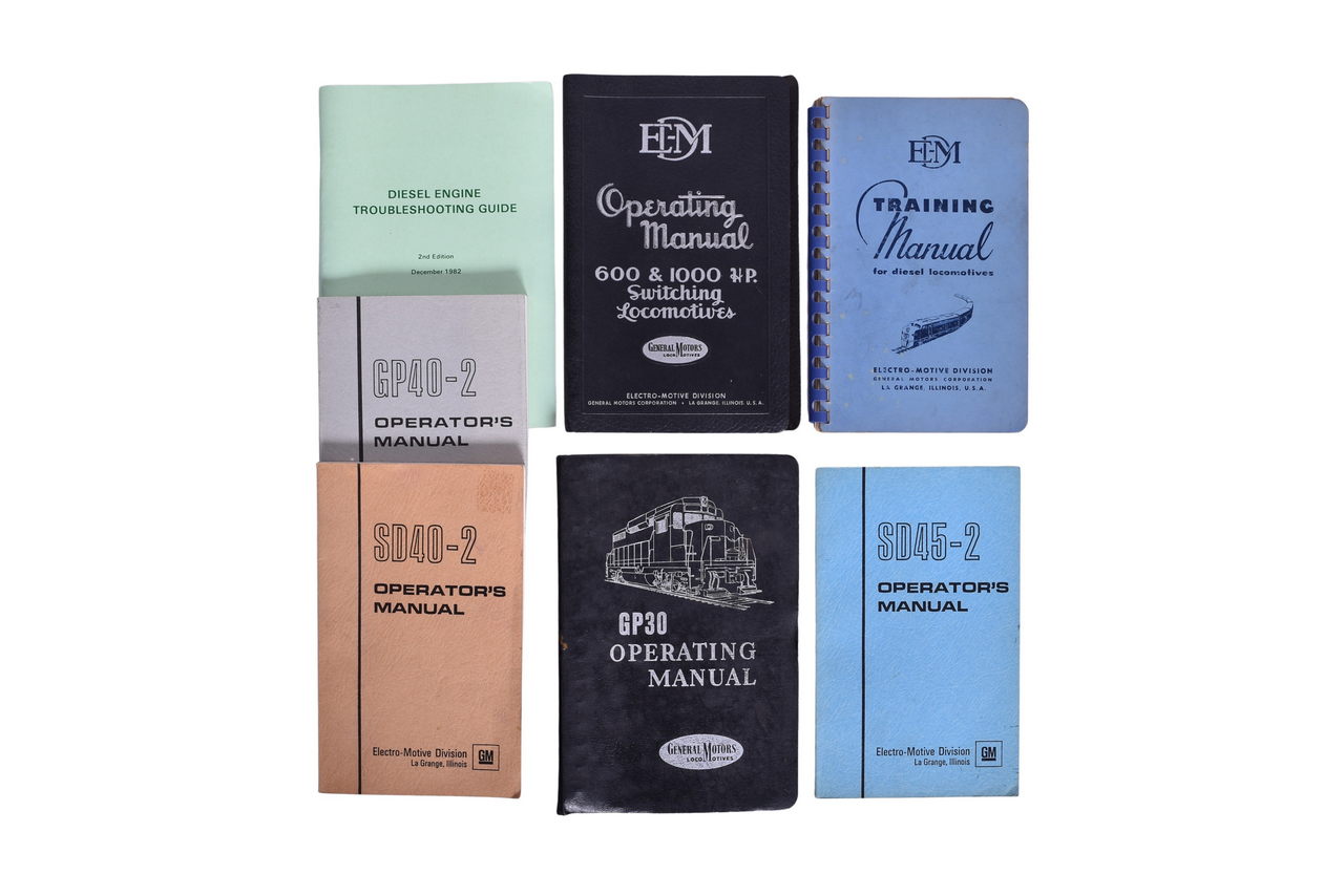 3686 - Seven General Motors Locomotive Engine Operating Manuals - SD40-2, SD45-2, GP40-2, GP30 thumbnail