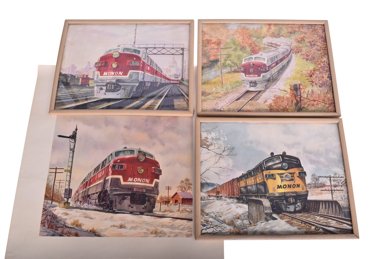 3687 - Group of Four Howard Fogg Monon Railroad Advertising Prints thumbnail