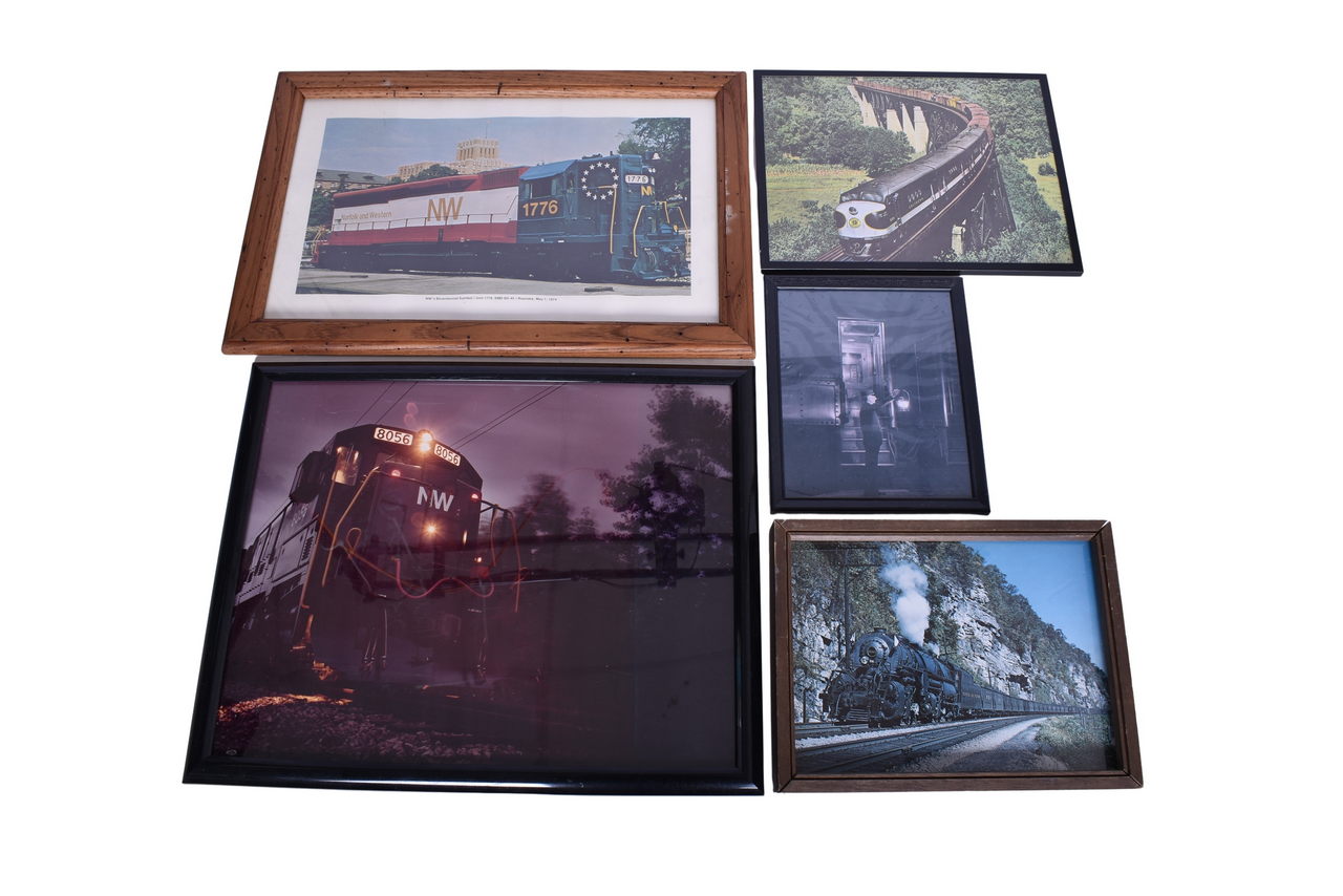 3715 - Five Framed Railroad Photos - Norfolk and Western Railway, Southern thumbnail