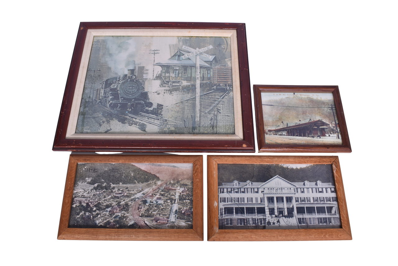 3719 - Four Framed Railroad Photos / Artwork - Norfolk and Western Railway thumbnail