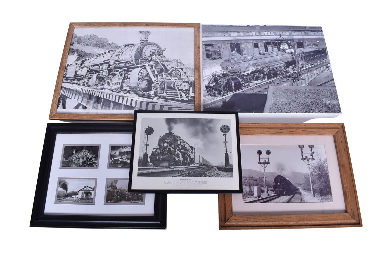 3721 - Four Framed Railroad Photos and a Foamboard Mounted Photo - Norfolk and Western thumbnail