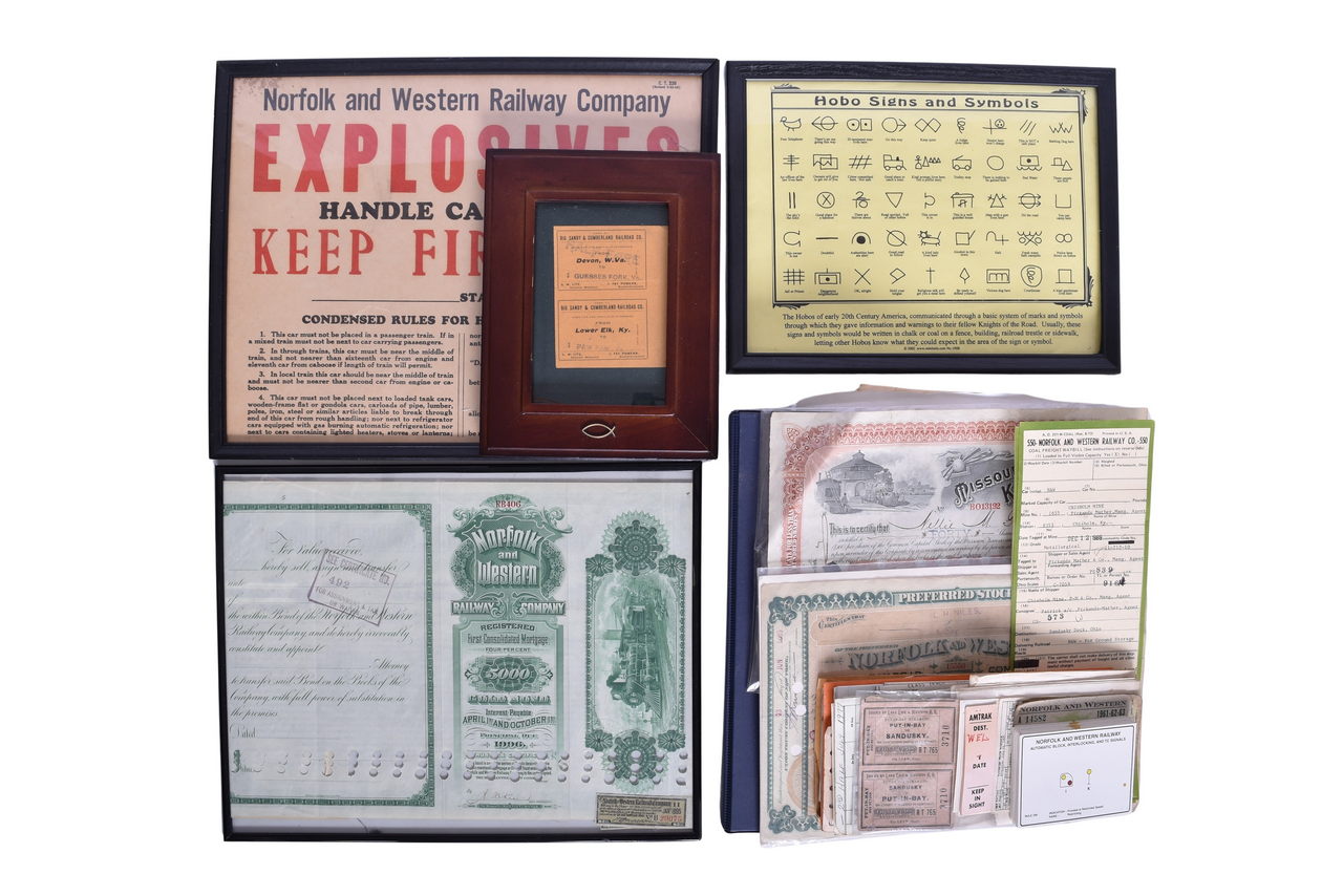 3733 - Railroad News, Correspondence, Forms and Stocks - Norfolk and Western Railway thumbnail