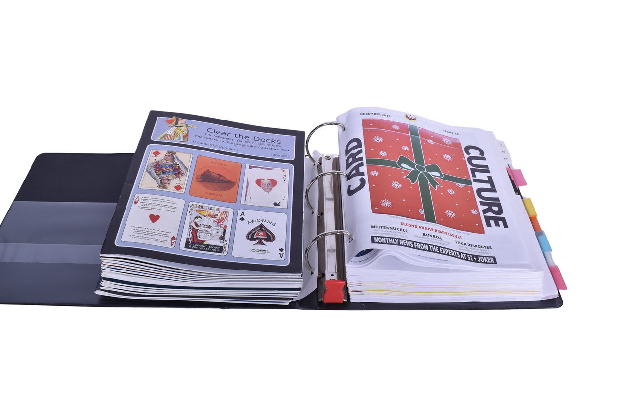 3750 - Twenty-Two Clear The Decks 52 Plus Joker Newsletters and Card Culture Binder thumbnail