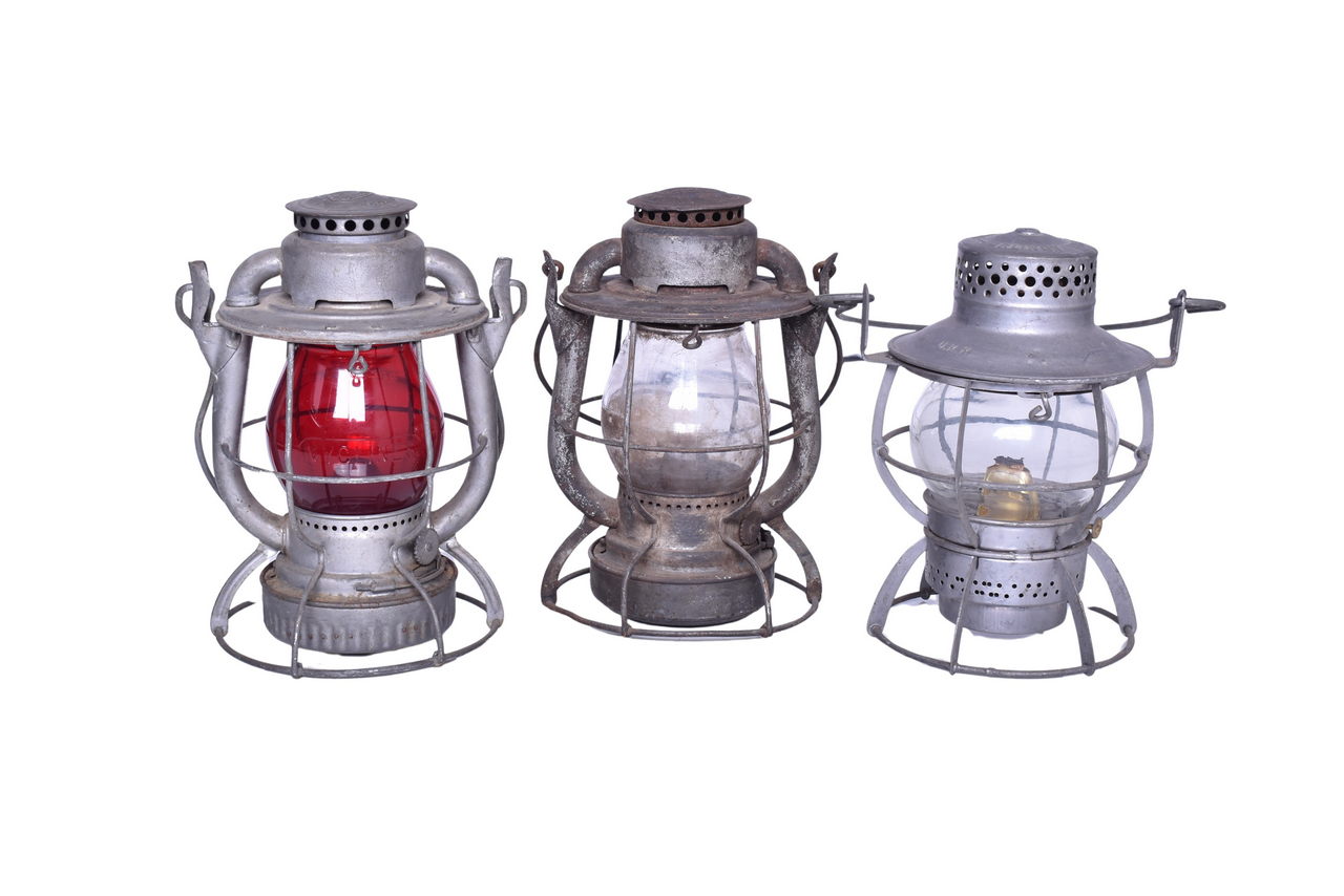 3271 - Three Railroad Lanterns - Buffalo, Rochester and Pittsburgh and Union Railroad thumbnail
