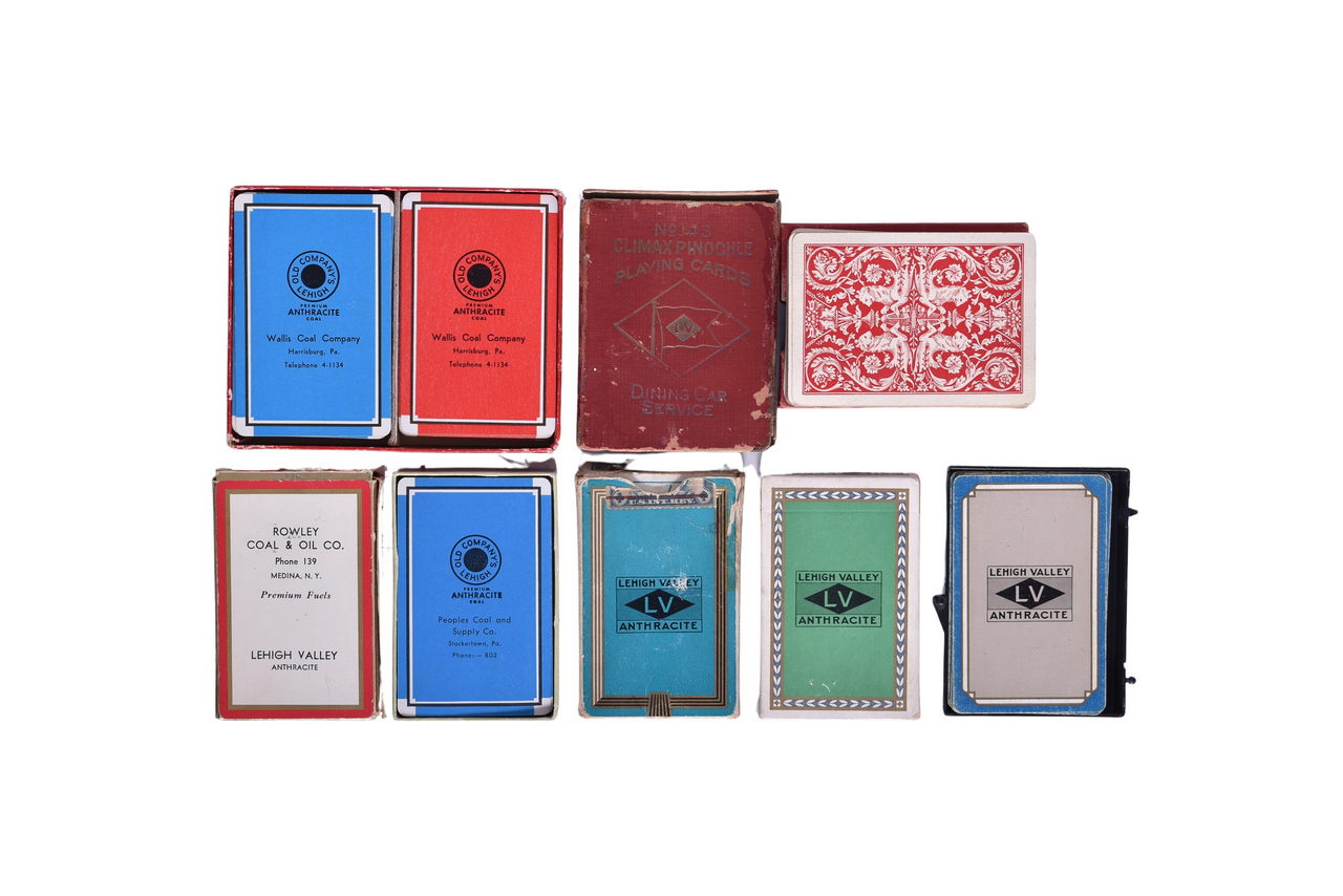 3285 - Eight Unlisted Lehigh Valley Anthracite Railroad Playing Card Decks thumbnail