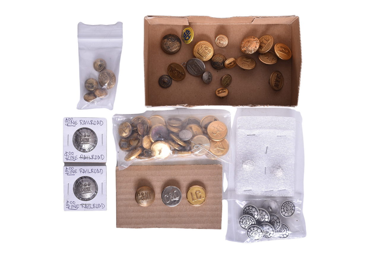 3298 - Railroad Uniform Buttons - Pullman, Northern Pacific, Soo Line, New York Central, and More! thumbnail