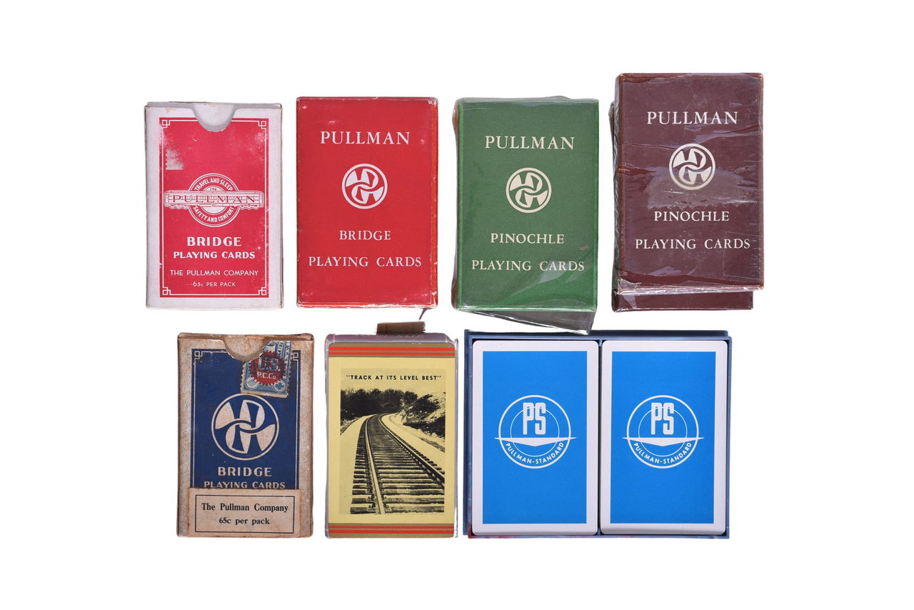 3311 - Nine Unlisted Pullman Railroad Playing Card Decks Including New Old Stock thumbnail