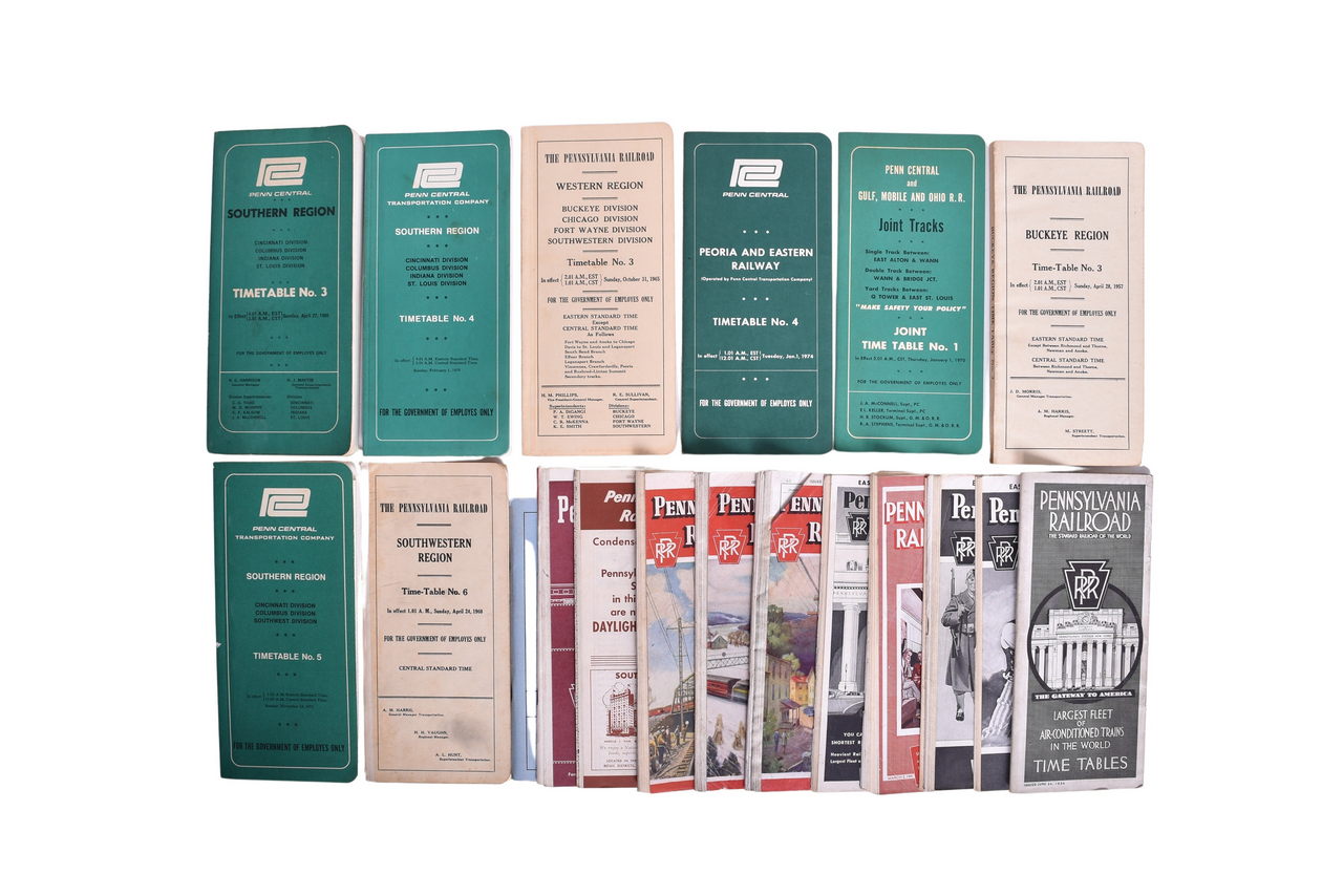 3314 - Twenty Pennsylvania and Penn Central Railroad Employee and Public Timetables - 1934 to 1974 thumbnail