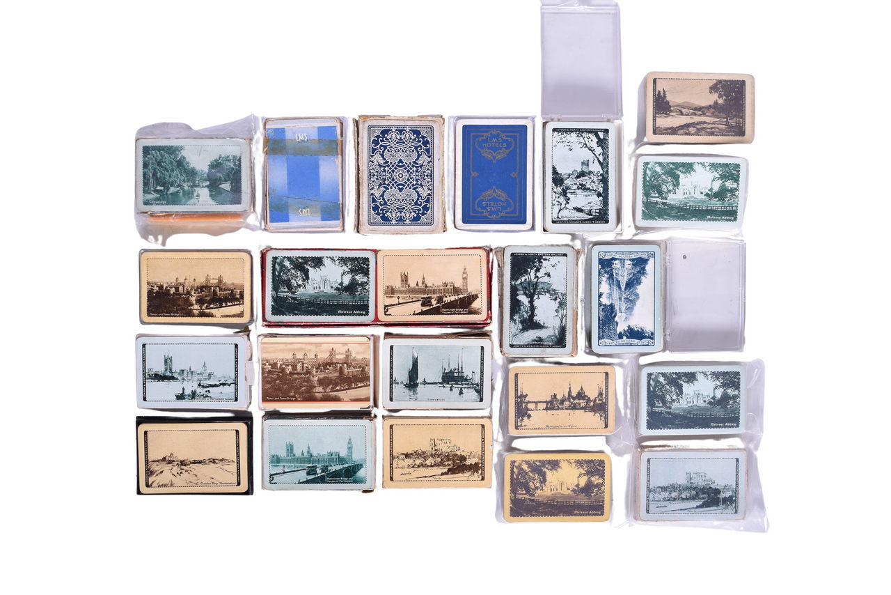 3321 - Twenty-Two British Railroad Playing Card Decks - Great Western, London Midland & Scottish, and London & North Eastern thumbnail