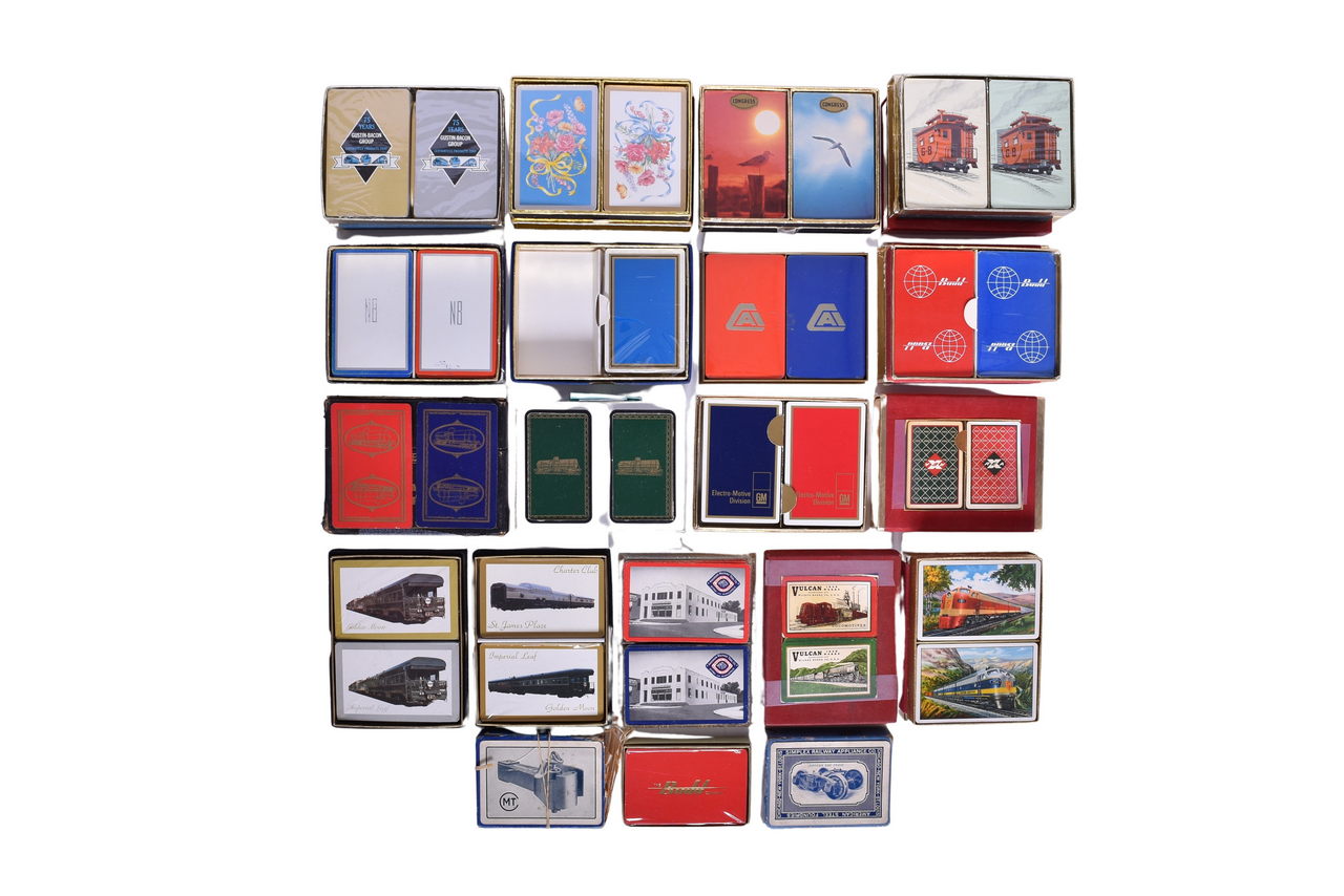 3323 - Thirty-Eight Railroad Supply Company Playing Card Decks - Budd, Vulcan, General Motors, Union Tank, REA, and More thumbnail