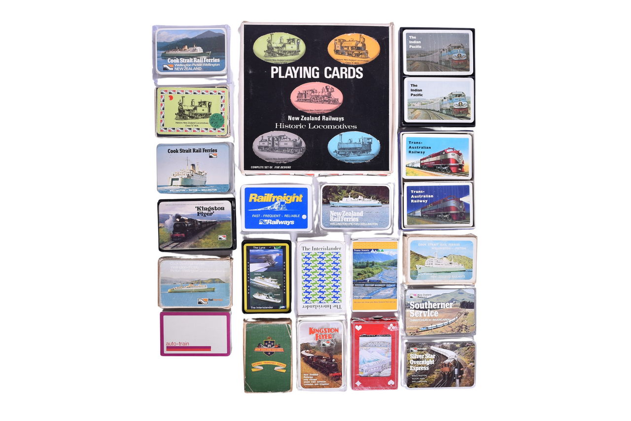 3325 - Twenty-Six New Zealand and Australian Railroad Playing Card Decks thumbnail