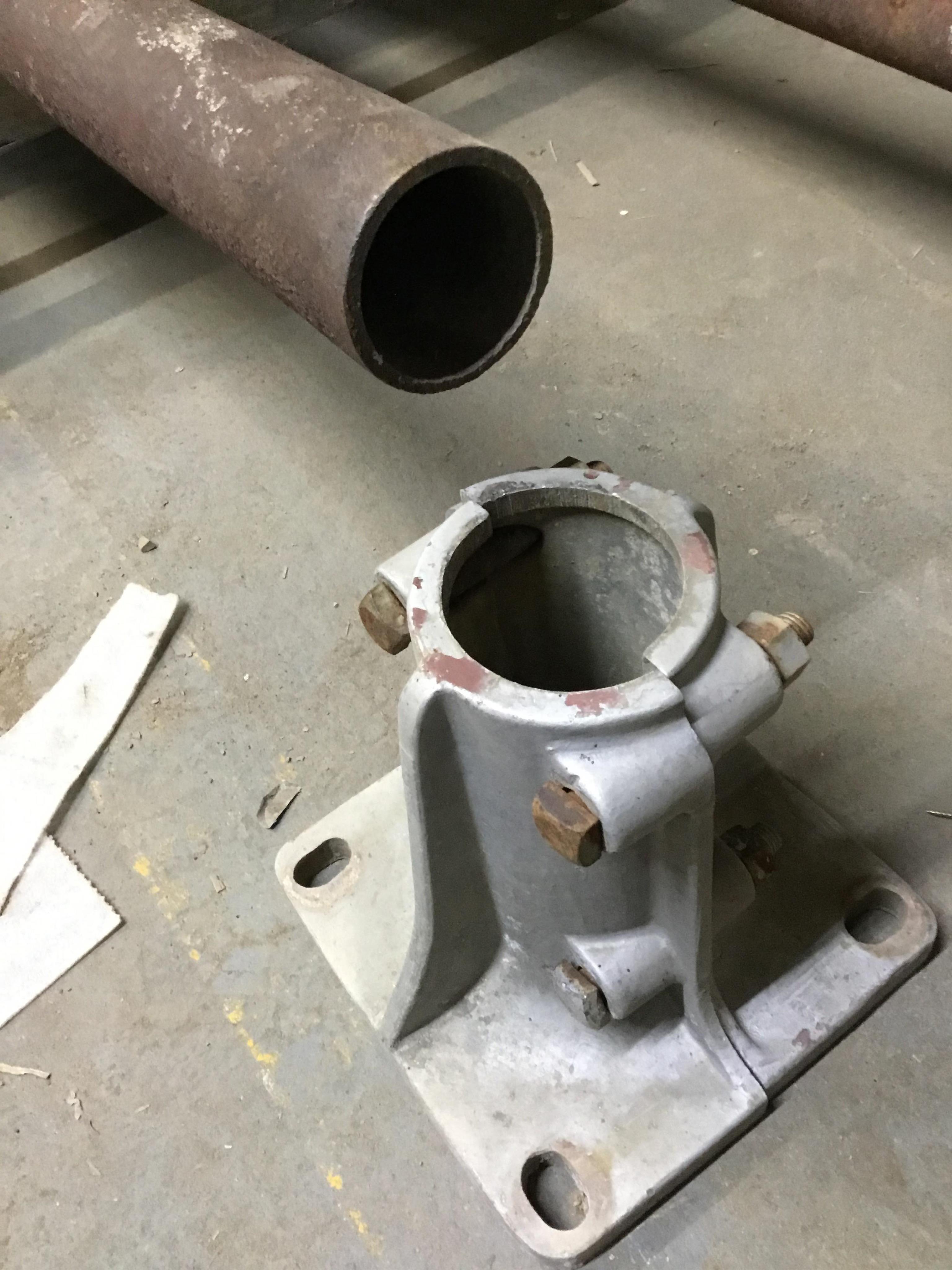 3659 - Pennsylvania Railroad Cast Iron Danger Sign w/ Pole and Base thumbnail