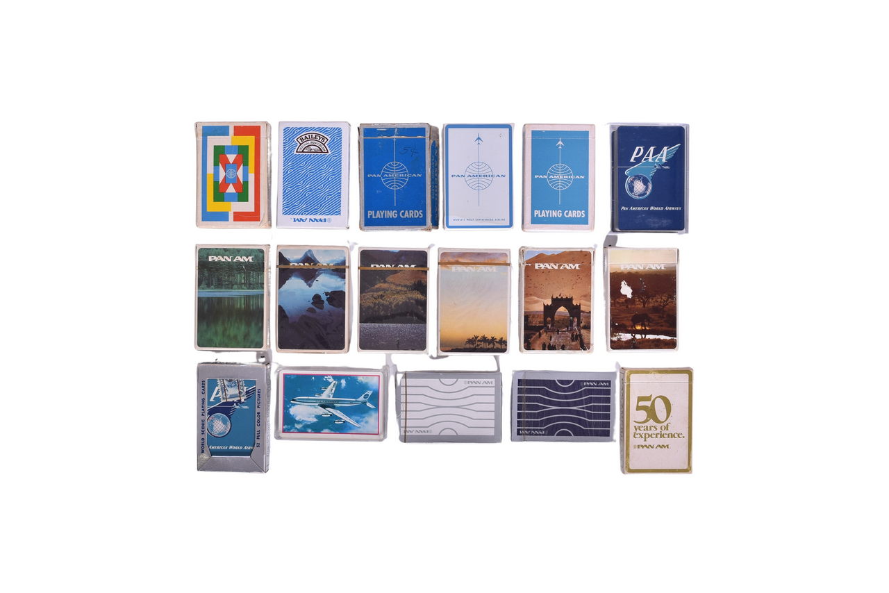 4019 - Seventeen Pan Am Pan American World Airways Advertising Playing Card Decks thumbnail