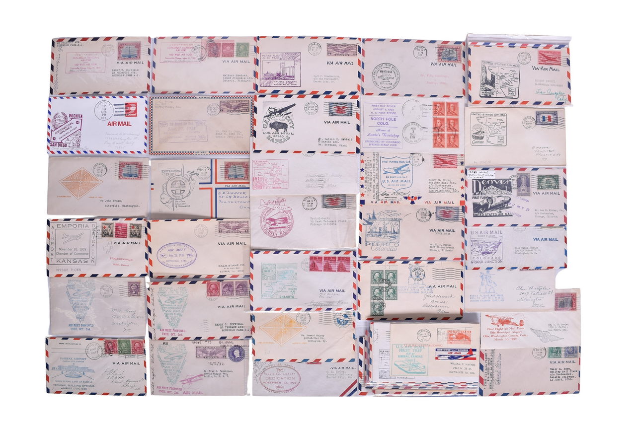 4022 - Over 50+ Colorado and Kansas First Flight Covers Including Postmaster Autographs and Special Stamps thumbnail