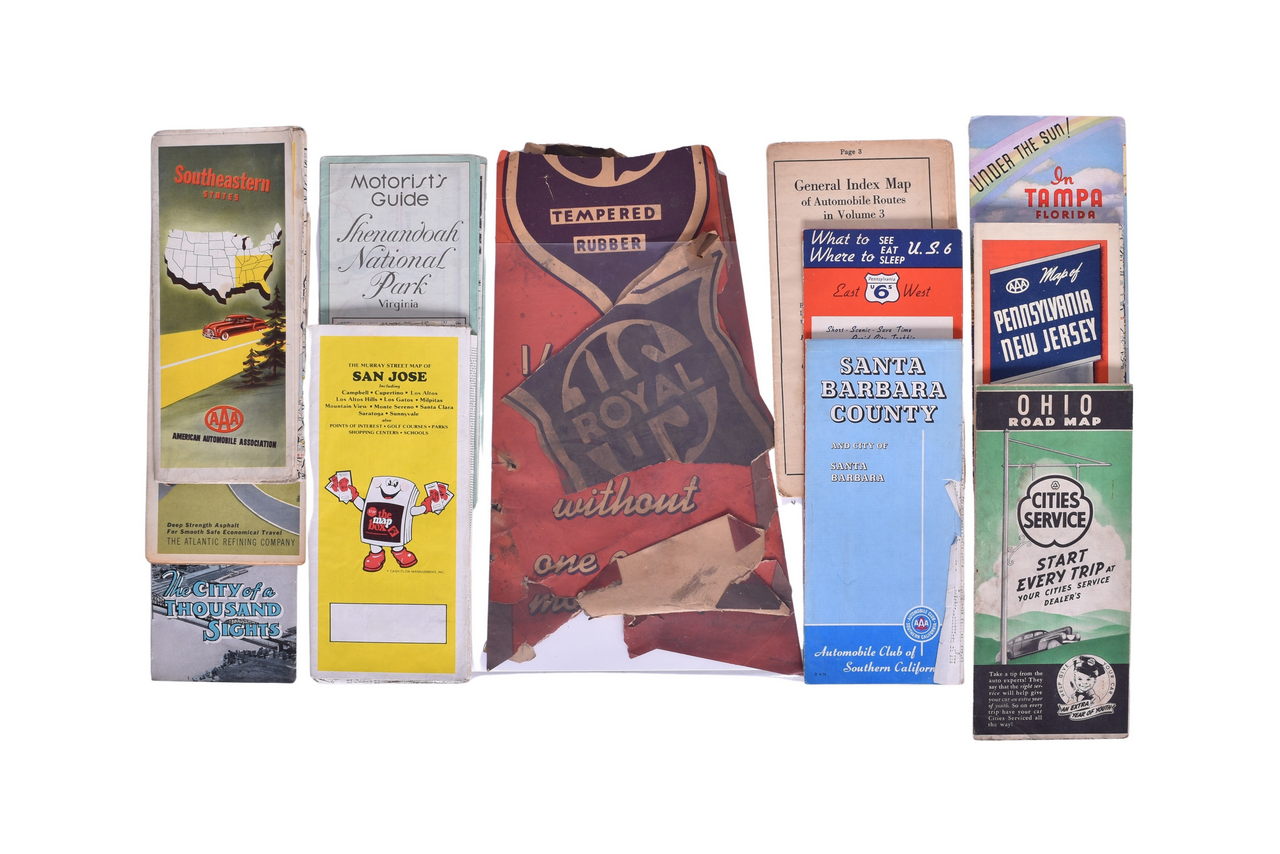 4036 - Group of Automotive Paper Ephemera - Motorist's Guide, Road and Highway Maps, Visit St. Louis, and More thumbnail