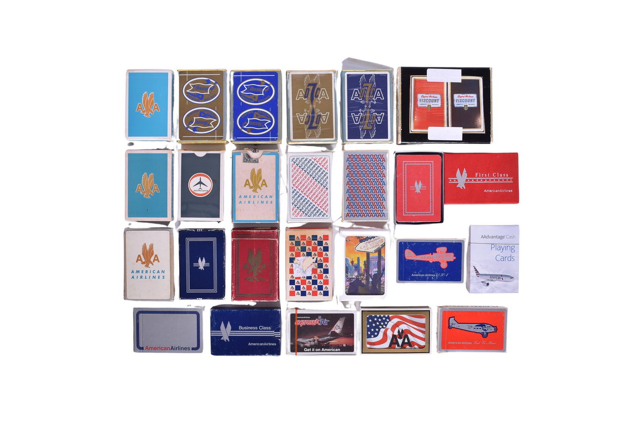 4041 - Twenty-Five Vintage American Airlines Playing Card Decks - Capital Viscount Rolls-Royce, Mercury, DC-7, Etc. thumbnail