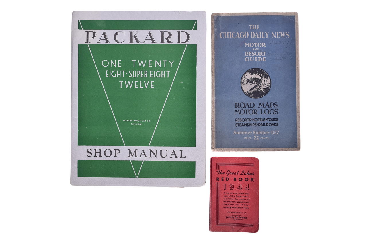 4058 - Three Motor Car and Steamship Transportation Books and Guides - 1927, 1944, and 1935 Reprint thumbnail