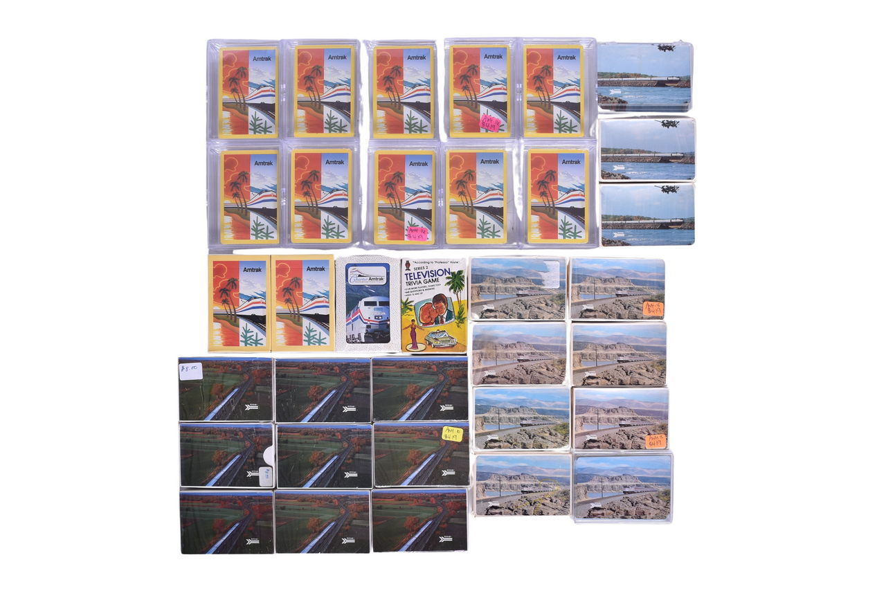 4079 - Thirty-Four Amtrak Railroad Playing Card Decks - New Old Stock thumbnail