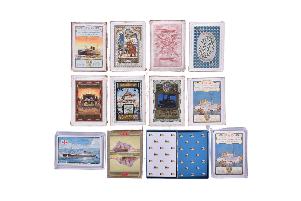 4091 - Thirteen P&O and British India Lines Steamship Playing Card Decks - Harrison Line MV Plainsman, Eastern Highway thumbnail