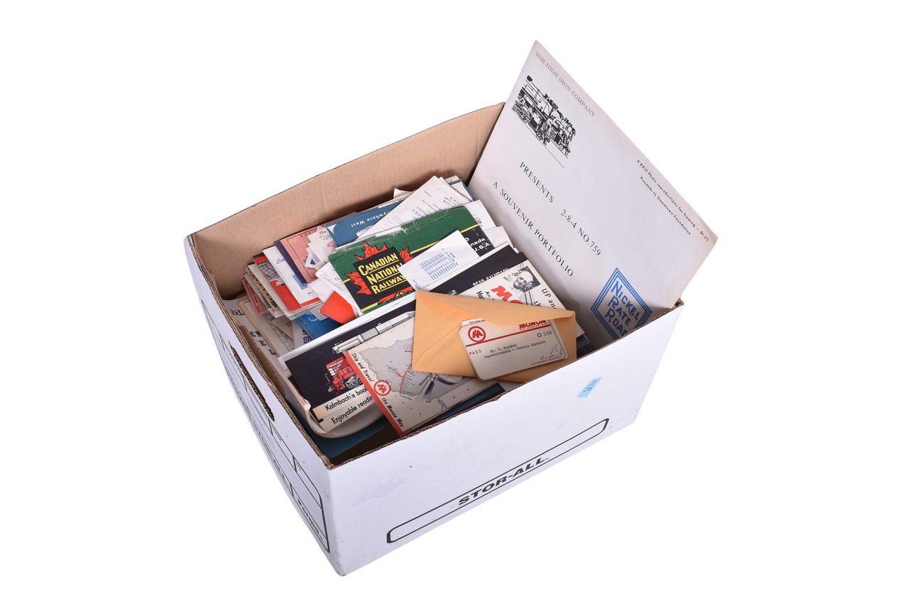 4102 - 400+ Pages of Railroad Promotional Materials - Brochures, Calendars, Menus, Postcards, Etc. thumbnail