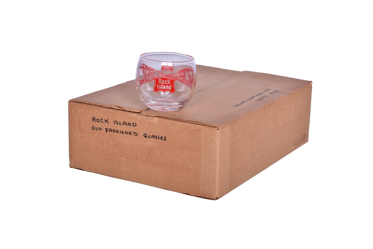 4108 - Set of Six Rock Island Railroad Roly Poly Glasses thumbnail