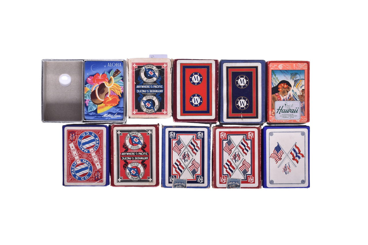 4141 - Ten Pacific Shipping Company Playing Card Decks - Admiral Line, Pacific Mail Co. and Matson Navigation Co. thumbnail