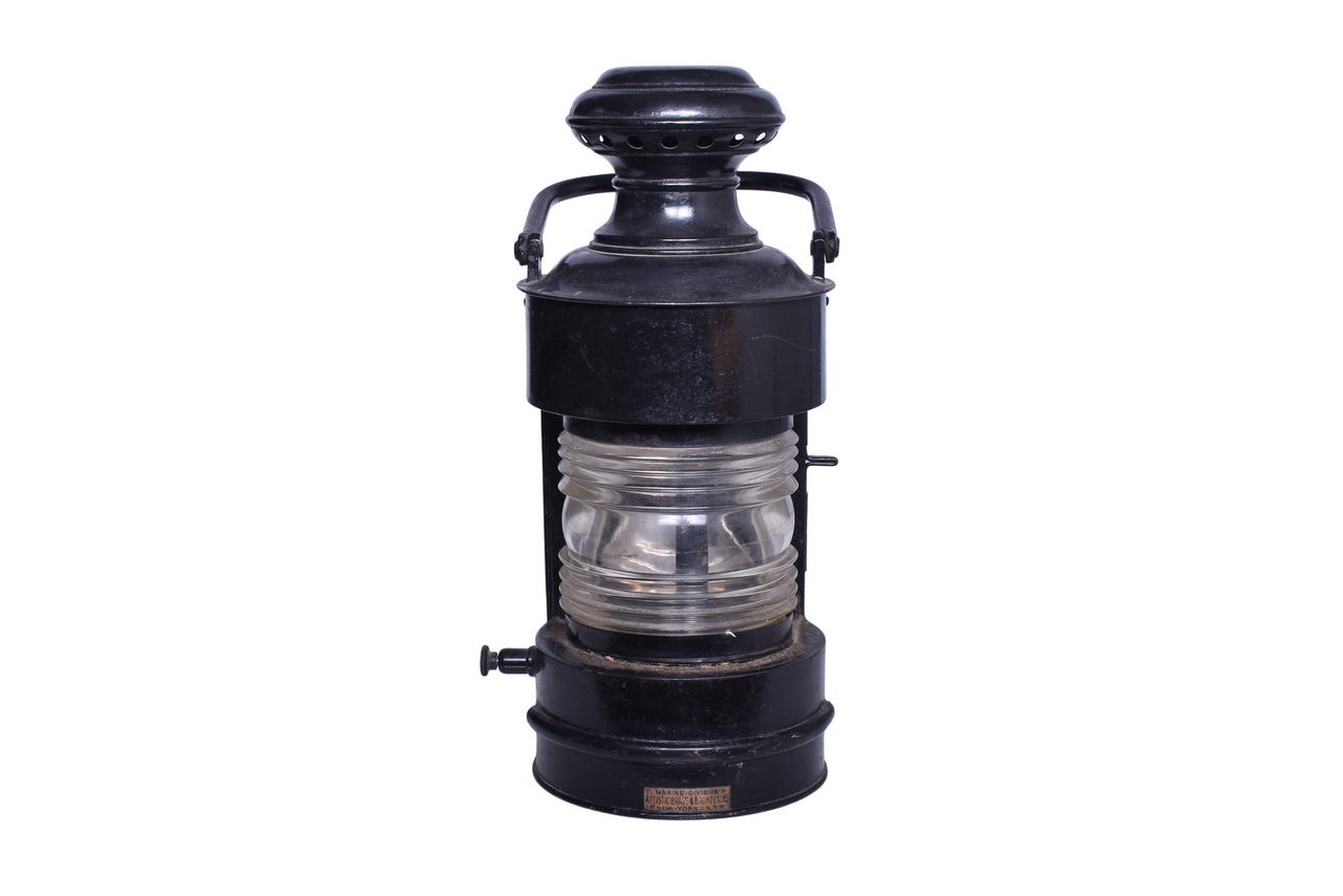 4154 - Artistic Brass & Bronze Works Marine Mast-Head Lamp w/ Clear Fresnel Lens thumbnail