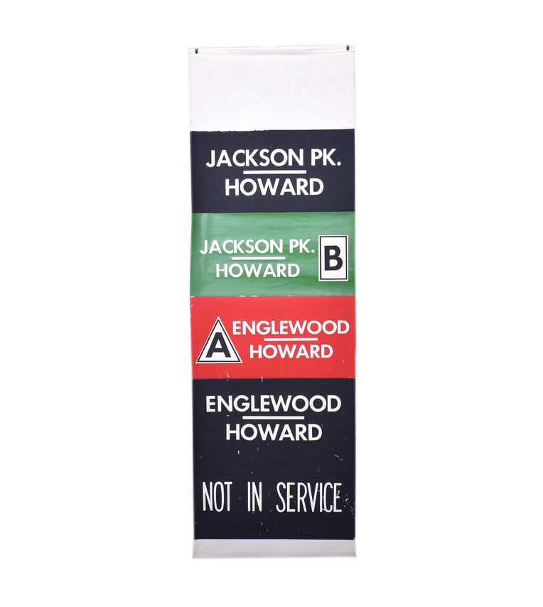 4161 - Chicago Transit Authority Subway Destination Roll North Shore Route - Jackson Park, Englewood, Howard thumbnail