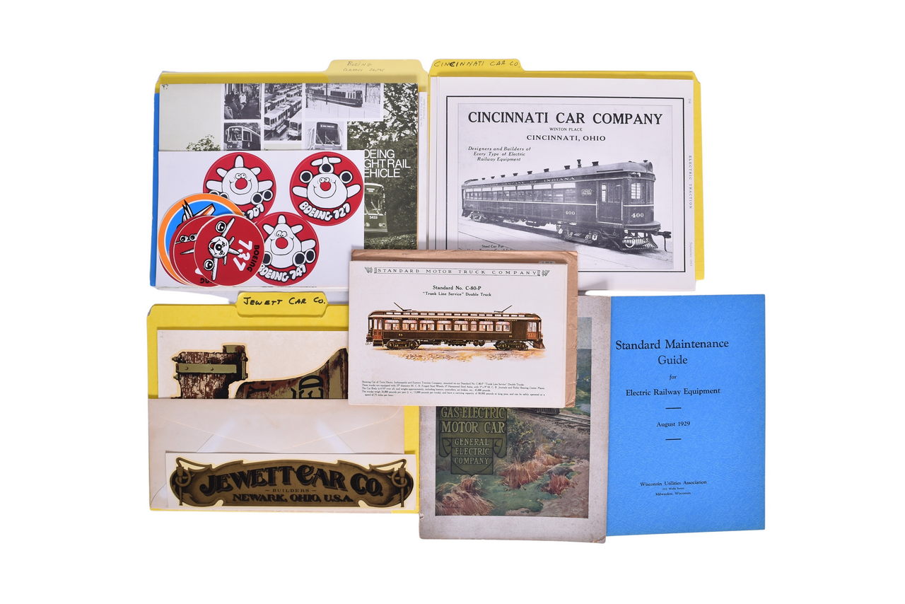 4168 - Interurban Railroad Trolley Car Manufacturers Paper Group - Jewett Car Co. Boeing Light Rail thumbnail