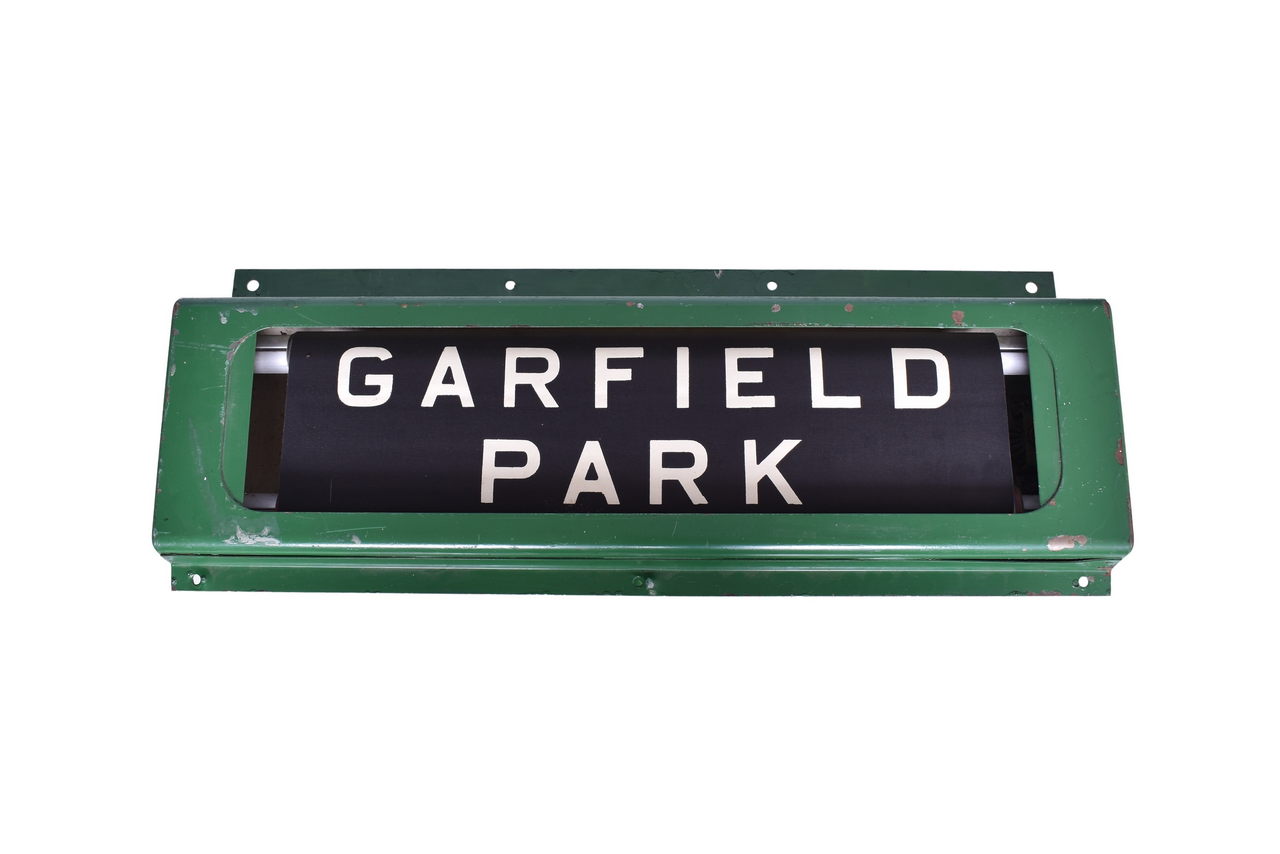 4187 - Chicago Transit Bus or Traction Destination Roll Sign - Milwaukee Avenue to Jackson Park thumbnail