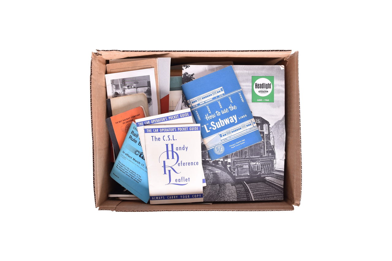 4209 - Over 80+ Pieces of Chicago Area Transit Paper Ephemera - Annual Reports, Instruction Books, Guides, Magazines, and More thumbnail