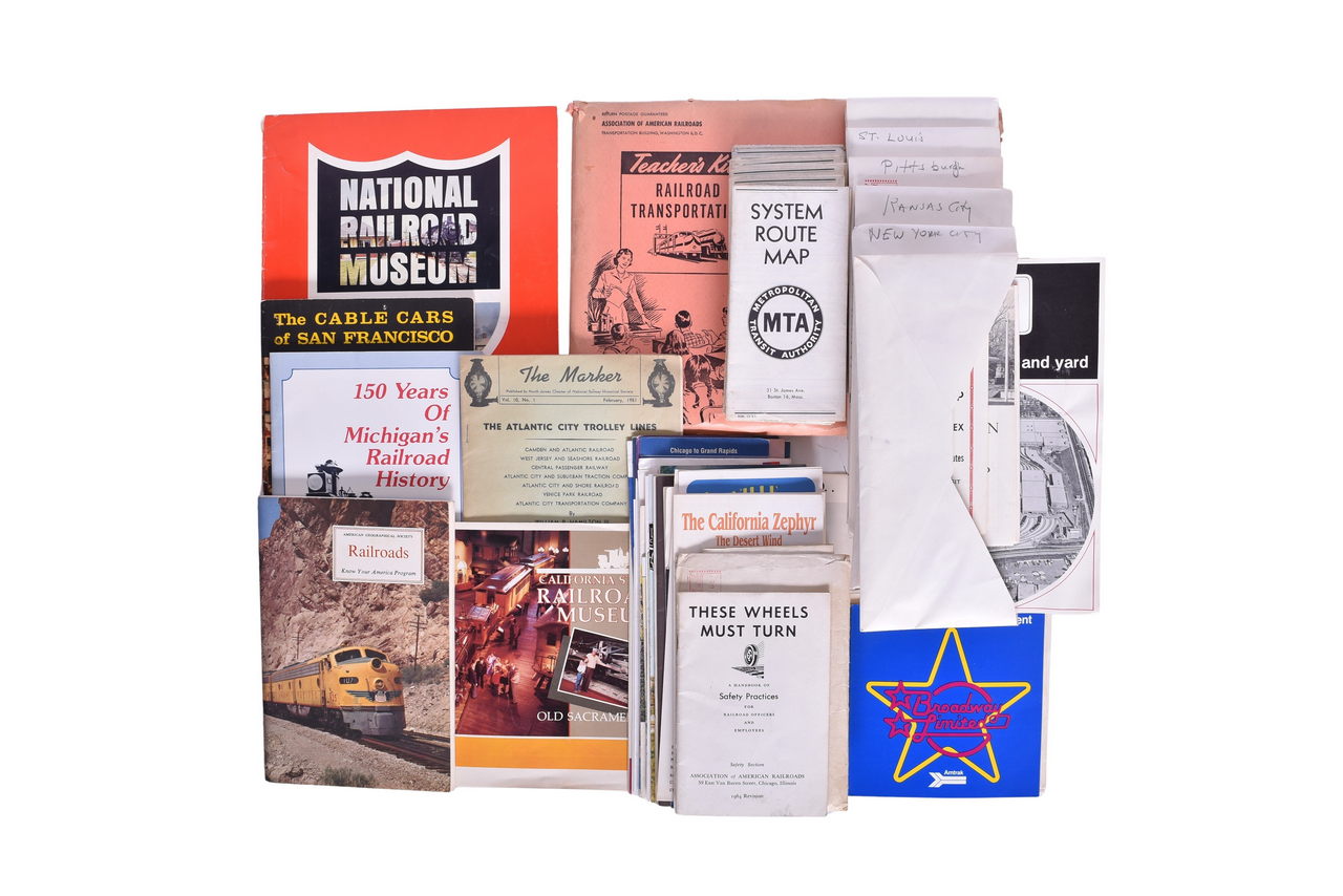 4211 - Assortment of Railroad and Transit Paper Ephemera - Metropolitan Transit Authority, Amtrak, Evanston Bus Company, and More thumbnail