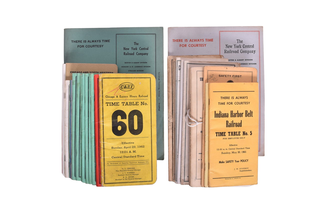 4215 - Thirty-One Railroad Employee Timetables - New York Central, Chicago & Eastern Illinois, Pennsylvania, and More thumbnail