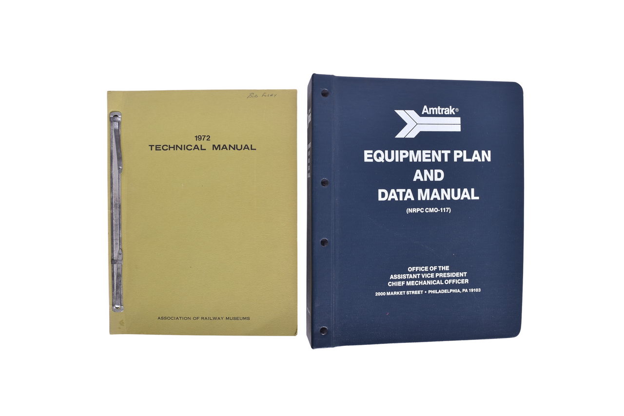 4226 - 1972 Association of Railway Museums Technical Manual and 1989 Amtrak Equipment Plan thumbnail